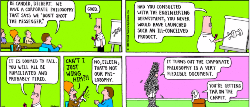 Shoot messenger Dilbert
