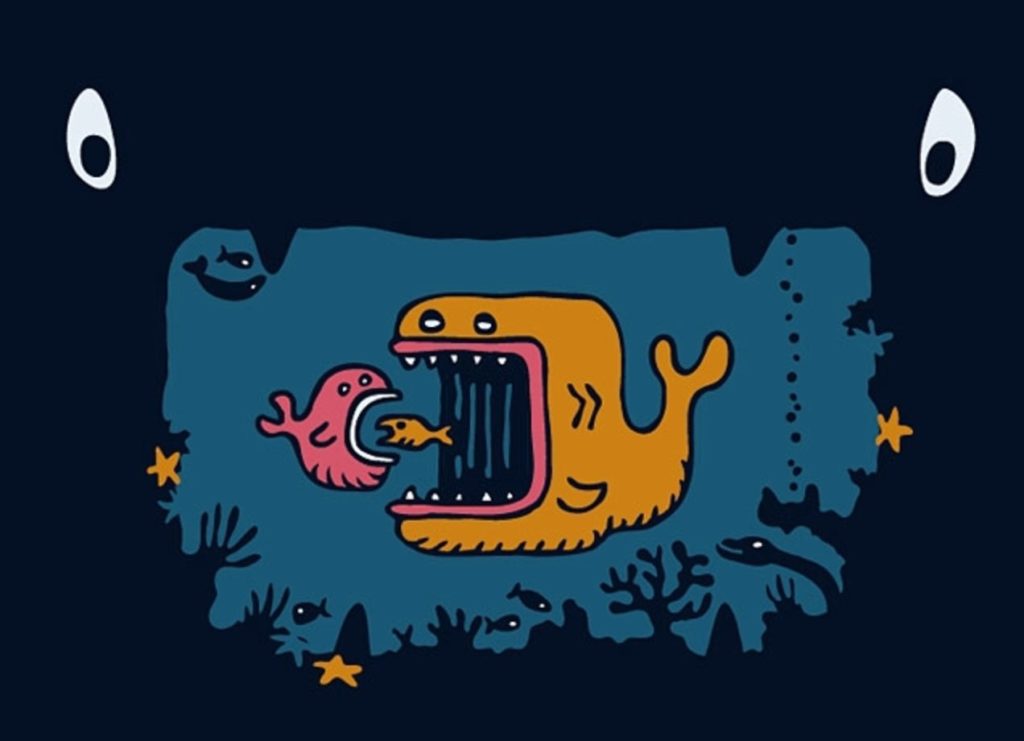Image of Fish eating other fish