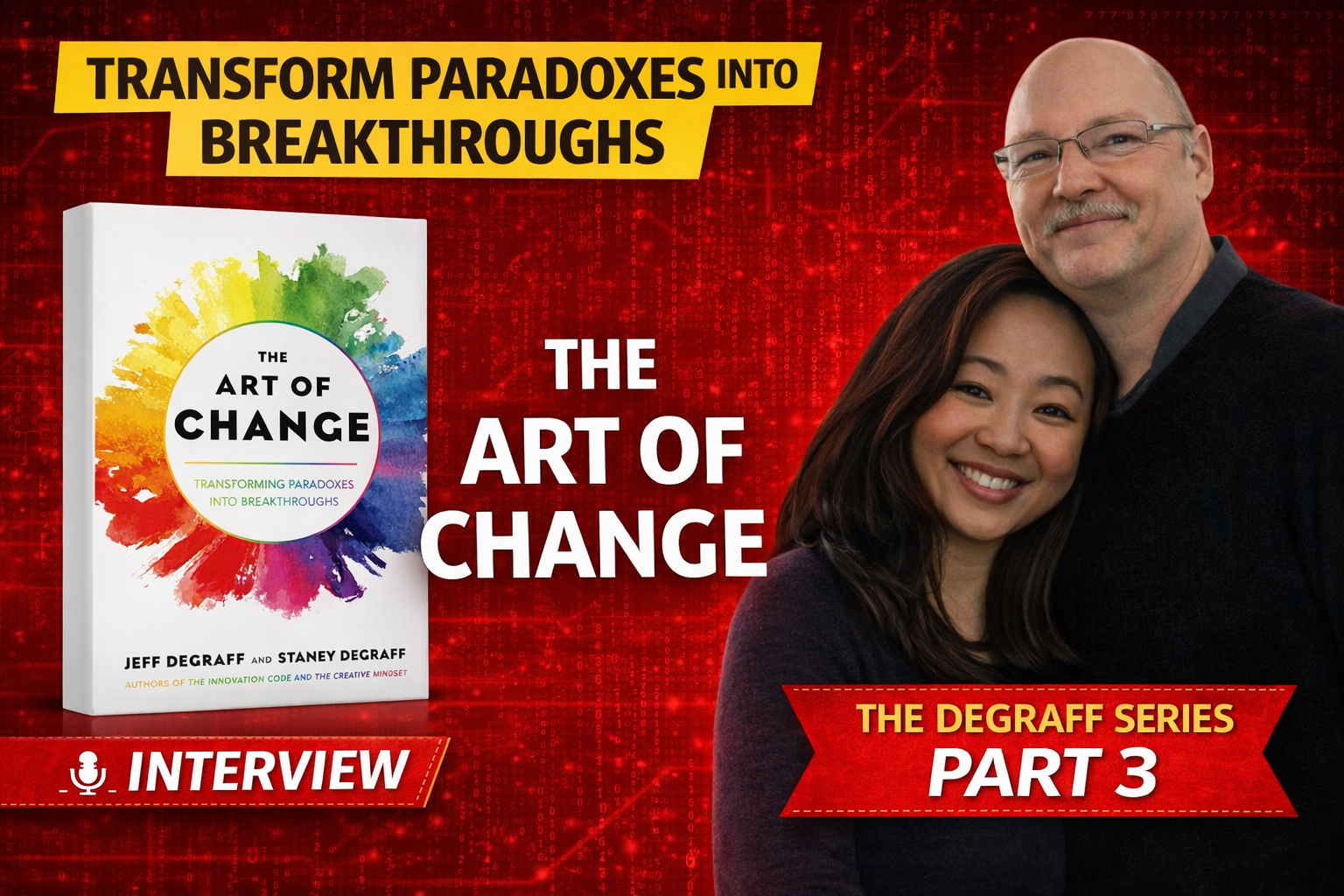 Jeff and Staney DeGraff discussing the paradox mindset on The Innovation Show with Aidan McCullen