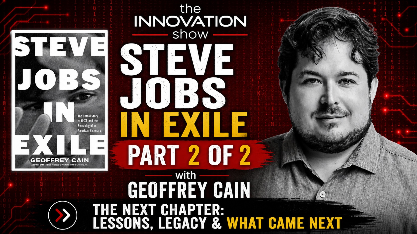 Geoffrey Cain discussing Steve Jobs in Exile on The Innovation Show with Aidan McCullen